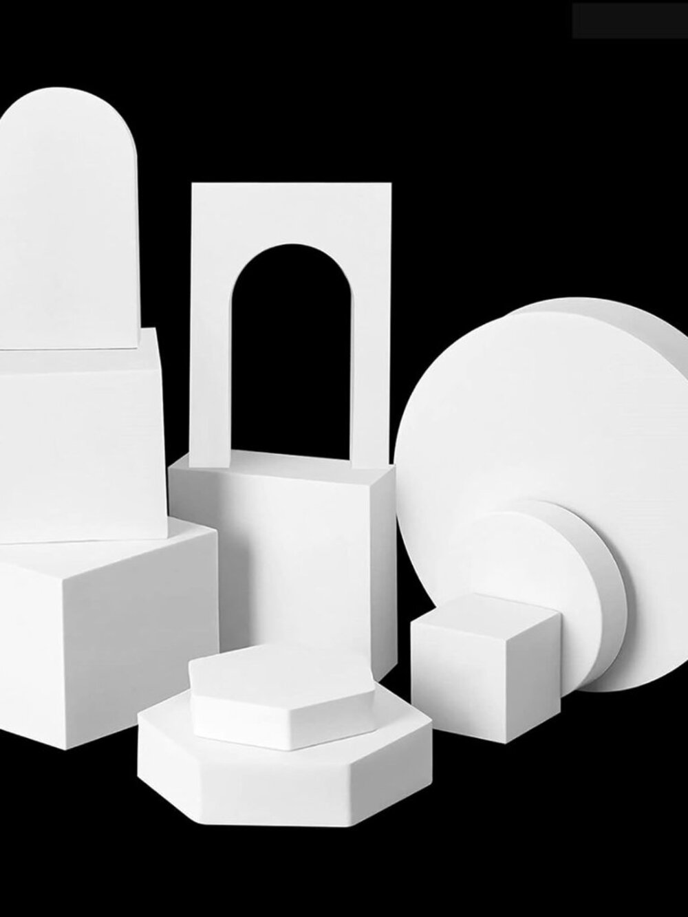 10PCS Product Photography Props Waterproof Hard Foam Props for PhotoshootWhite
